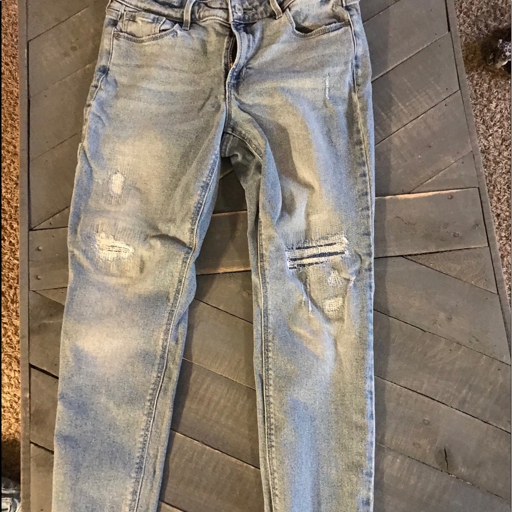 Distressed jeans